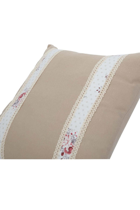 Boho Decorative Linen Texture Throw Pillow Case Square 18 x 18 inch Handicraft Trimmed Farmhouse Square Trimmed Cushion Cover for,K-186
