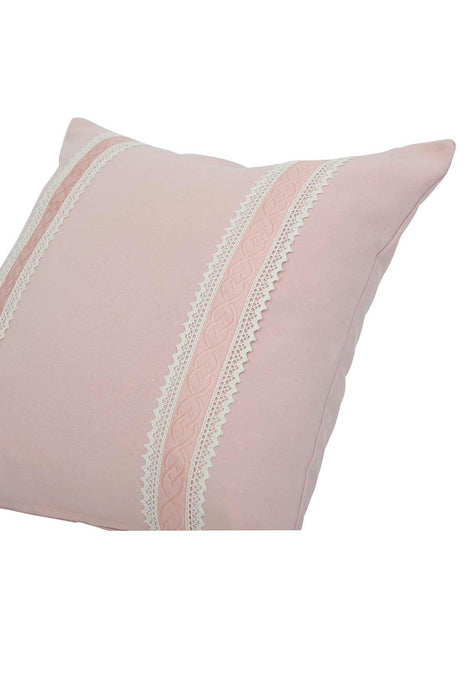 Boho Decorative Linen Texture Throw Pillow Case Square 18 x 18 inch Handicraft Trimmed Farmhouse Square Trimmed Cushion Cover for,K-187