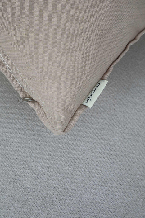 Boho Decorative Linen Texture Throw Pillow Cover Square 45x45 cm (18x18 inch) Handicraft Trimmed Cushion Cover for Sofa Couch Bed Decor,K-252
