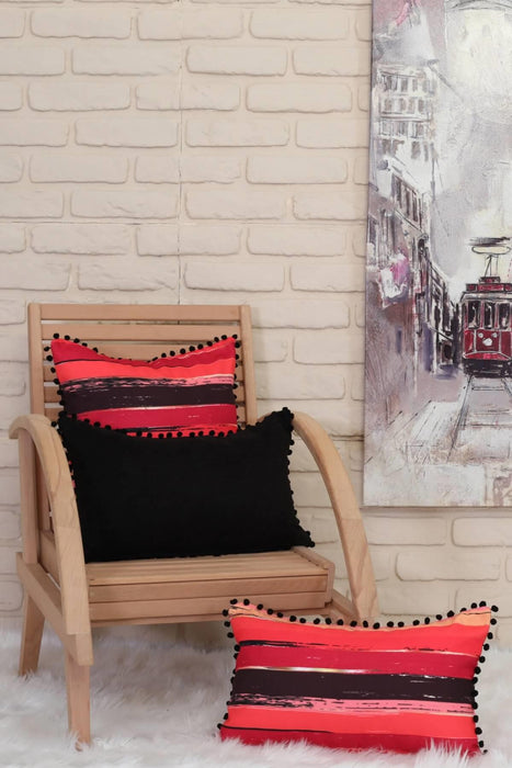 Boho Decorative Pillow Covers Printed Rectangle 12x20 inch Polyester Decorative Cushion Covers for Sofa Couch Bed,K-159