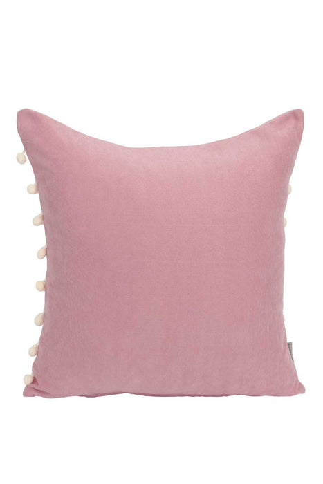 Pom-poms Galore Dekorativer Kissenbezug, 18x18 Zoll Strickstoff Dekorativer Kissenbezug für moderne Wohnzimmer, K-141