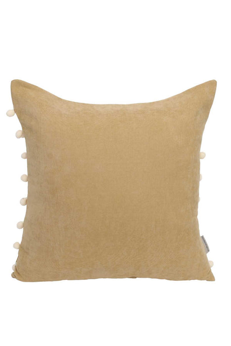 Pom-poms Galore Decorative Pillow Cover, 18x18 Inches Knit Fabric Decorative Throw Pillow Cover for Modern Living Rooms,K-141