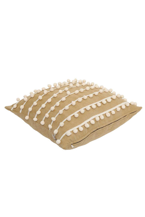 Pom-poms Galore Dekorativer Kissenbezug, 18x18 Zoll Strickstoff Dekorativer Kissenbezug für moderne Wohnzimmer, K-141