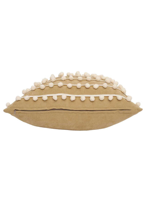 Pom-poms Galore Dekorativer Kissenbezug, 18x18 Zoll Strickstoff Dekorativer Kissenbezug für moderne Wohnzimmer, K-141