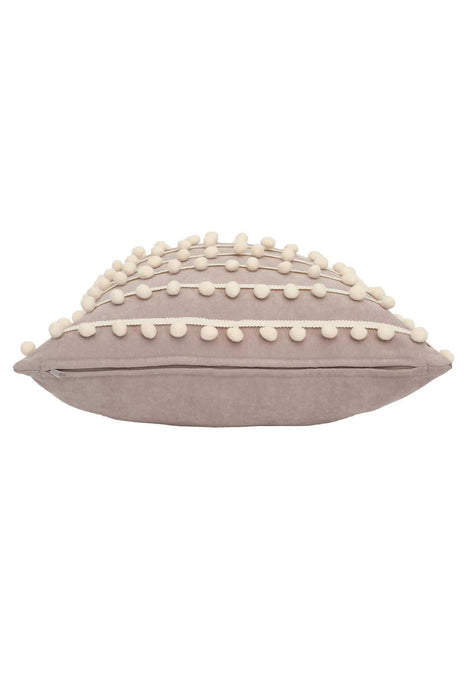 Pom-poms Galore Dekorativer Kissenbezug, 18x18 Zoll Strickstoff Dekorativer Kissenbezug für moderne Wohnzimmer, K-141