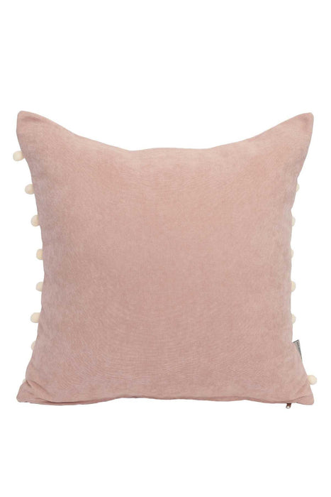 Pom-poms Galore Dekorativer Kissenbezug, 18x18 Zoll Strickstoff Dekorativer Kissenbezug für moderne Wohnzimmer, K-141