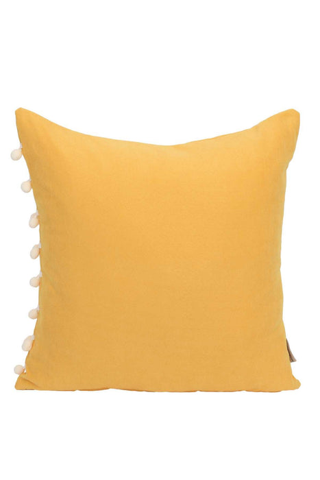 Pom-poms Galore Dekorativer Kissenbezug, 18x18 Zoll Strickstoff Dekorativer Kissenbezug für moderne Wohnzimmer, K-141