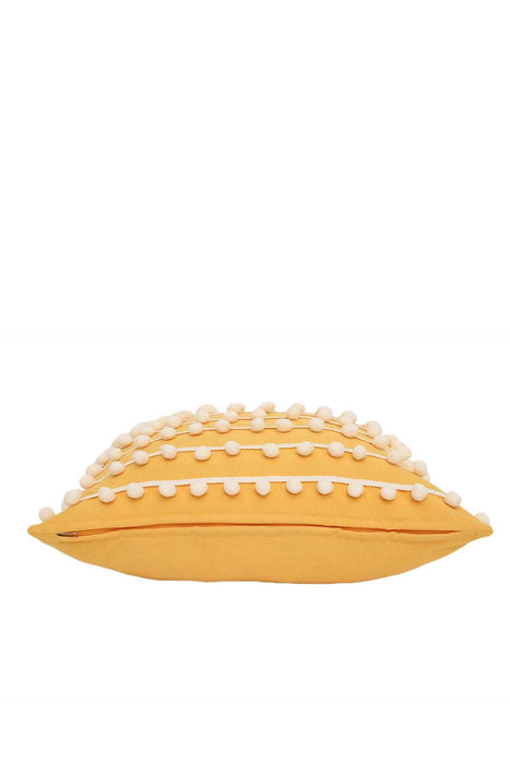 Pom-poms Galore Dekorativer Kissenbezug, 18x18 Zoll Strickstoff Dekorativer Kissenbezug für moderne Wohnzimmer, K-141