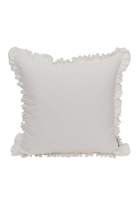 Boho Decorative Polyester Square Throw Pillow Covers Square Cushion Cases with Ruffles, Traditional Anatolian Handicraft Look (18 x 18 inch),K-160