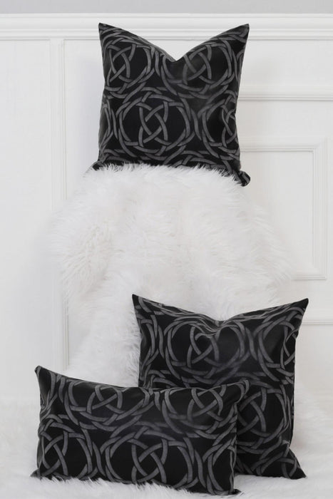Boho Decorative Throw Pillow Covers and Cases, Cushion Covers 45 x 45 cm (18 x 18 inch) Modern Embossed Velvet Look Patterned,K-101
