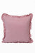 Decorative Throw Pillow Cover with Frilled Edges, 18x18 Inches Modern Design Cushion Cover for Cozy Homes, Solid Modern Pillow Cover,K-107 Pink
