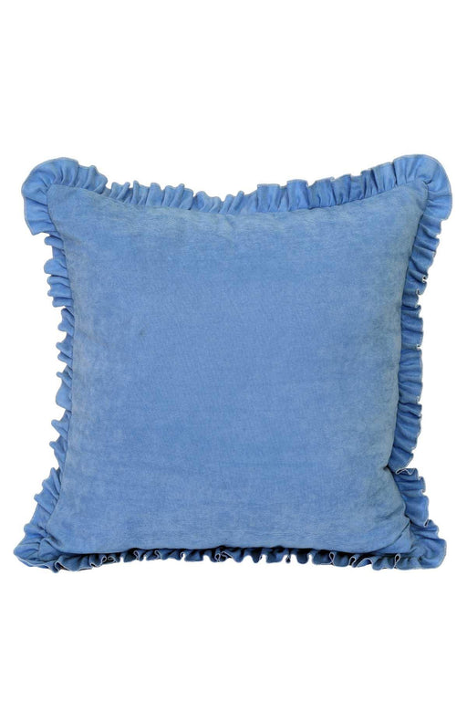 Decorative Throw Pillow Cover with Frilled Edges, 18x18 Inches Modern Design Cushion Cover for Cozy Homes, Solid Modern Pillow Cover,K-107 Pink