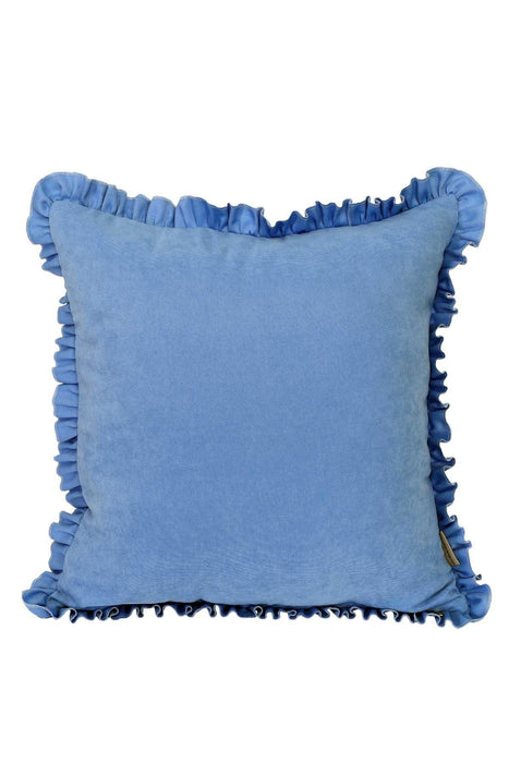 Decorative Throw Pillow Cover with Frilled Edges, 18x18 Inches Modern Design Cushion Cover for Cozy Homes, Solid Modern Pillow Cover,K-107 Pink