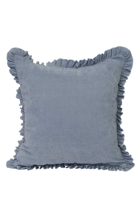 Decorative Throw Pillow Cover with Frilled Edges, 18x18 Inches Modern Design Cushion Cover for Cozy Homes, Solid Modern Pillow Cover,K-107 Pink