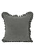 Decorative Throw Pillow Cover with Frilled Edges, 18x18 Inches Modern Design Cushion Cover for Cozy Homes, Solid Modern Pillow Cover,K-107 Green Almond