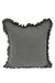 Decorative Throw Pillow Cover with Frilled Edges, 18x18 Inches Modern Design Cushion Cover for Cozy Homes, Solid Modern Pillow Cover,K-107 Green Almond