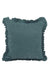 Decorative Throw Pillow Cover with Frilled Edges, 18x18 Inches Modern Design Cushion Cover for Cozy Homes, Solid Modern Pillow Cover,K-107 Petrol Green