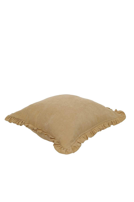 Decorative Throw Pillow Cover with Frilled Edges, 18x18 Inches Modern Design Cushion Cover for Cozy Homes, Solid Modern Pillow Cover,K-107 Petrol Green