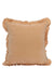 Decorative Throw Pillow Cover with Frilled Edges, 18x18 Inches Modern Design Cushion Cover for Cozy Homes, Solid Modern Pillow Cover,K-107 Beige