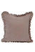 Decorative Throw Pillow Cover with Frilled Edges, 18x18 Inches Modern Design Cushion Cover for Cozy Homes, Solid Modern Pillow Cover,K-107 Beige