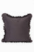 Decorative Throw Pillow Cover with Frilled Edges, 18x18 Inches Modern Design Cushion Cover for Cozy Homes, Solid Modern Pillow Cover,K-107 Grey
