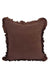 Decorative Throw Pillow Cover with Frilled Edges, 18x18 Inches Modern Design Cushion Cover for Cozy Homes, Solid Modern Pillow Cover,K-107 Grey