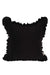 Decorative Throw Pillow Cover with Frilled Edges, 18x18 Inches Modern Design Cushion Cover for Cozy Homes, Solid Modern Pillow Cover,K-107 Black