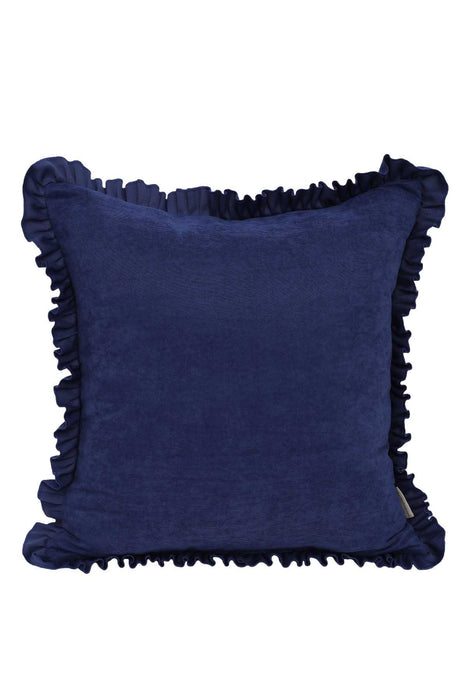 Decorative Throw Pillow Cover with Frilled Edges, 18x18 Inches Modern Design Cushion Cover for Cozy Homes, Solid Modern Pillow Cover,K-107 Black
