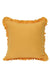 Decorative Throw Pillow Cover with Frilled Edges, 18x18 Inches Modern Design Cushion Cover for Cozy Homes, Solid Modern Pillow Cover,K-107 Yellow