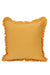 Decorative Throw Pillow Cover with Frilled Edges, 18x18 Inches Modern Design Cushion Cover for Cozy Homes, Solid Modern Pillow Cover,K-107 Yellow