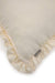 Decorative Throw Pillow Cover with Frilled Edges, 18x18 Inches Modern Design Cushion Cover for Cozy Homes, Solid Modern Pillow Cover,K-107 Ecru