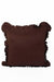 Decorative Throw Pillow Cover with Frilled Edges, 18x18 Inches Modern Design Cushion Cover for Cozy Homes, Solid Modern Pillow Cover,K-107 Ecru