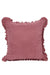 Decorative Throw Pillow Cover with Frilled Edges, 18x18 Inches Modern Design Cushion Cover for Cozy Homes, Solid Modern Pillow Cover,K-107 Ecru
