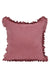 Decorative Throw Pillow Cover with Frilled Edges, 18x18 Inches Modern Design Cushion Cover for Cozy Homes, Solid Modern Pillow Cover,K-107 Ecru