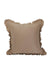 Decorative Throw Pillow Cover with Frilled Edges, 18x18 Inches Modern Design Cushion Cover for Cozy Homes, Solid Modern Pillow Cover,K-107 Mink