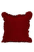 Decorative Throw Pillow Cover with Frilled Edges, 18x18 Inches Modern Design Cushion Cover for Cozy Homes, Solid Modern Pillow Cover,K-107 Mink