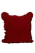Decorative Throw Pillow Cover with Frilled Edges, 18x18 Inches Modern Design Cushion Cover for Cozy Homes, Solid Modern Pillow Cover,K-107 Mink