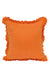 Decorative Throw Pillow Cover with Frilled Edges, 18x18 Inches Modern Design Cushion Cover for Cozy Homes, Solid Modern Pillow Cover,K-107 Orange
