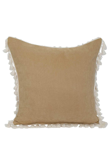 Boho Decorative Polyester Throw Pillow Covers with Pendant Tassels 18 x 18 inch Modern Design Cushion Covers Farmhouse Sofa, Bed,K-105