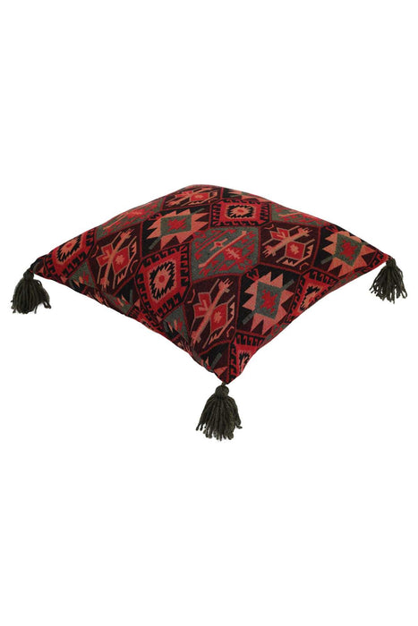 Boho Decorative Throw Pillow Covers with Tassels, Cushion Covers (18 x 18 inch) Traditional Anatolian Rug Patterned,K-128