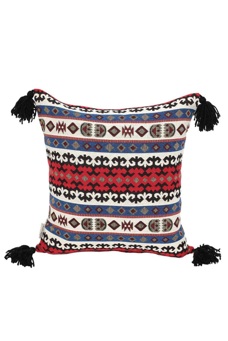Boho Decorative Throw Pillow Covers with Tassels, Cushion Covers (18 x 18 inch) Traditional Anatolian Rug Patterned,K-128
