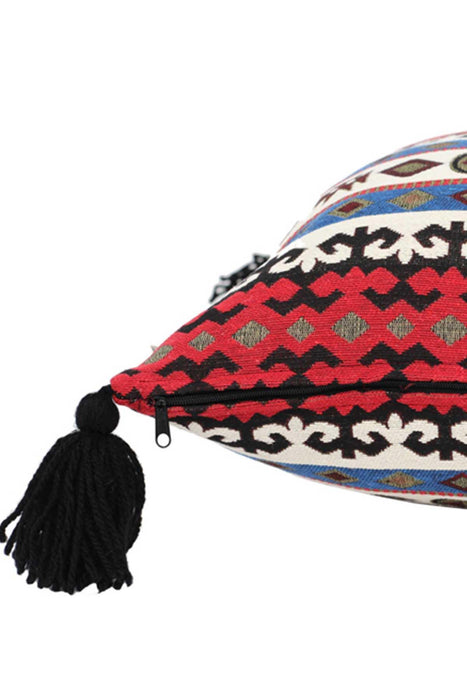Boho Decorative Throw Pillow Covers with Tassels, Cushion Covers (18 x 18 inch) Traditional Anatolian Rug Patterned,K-128