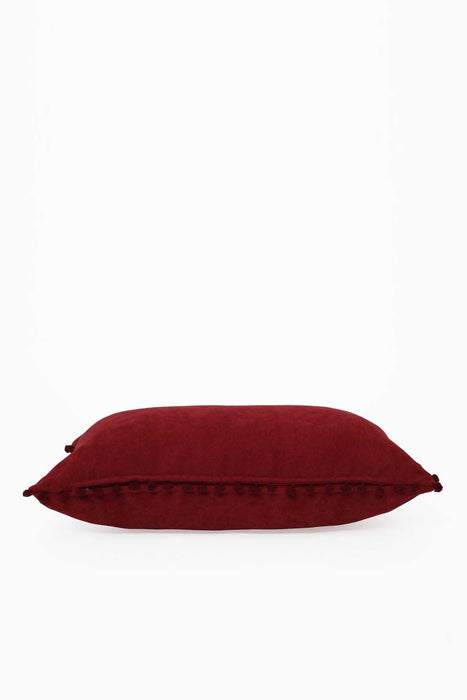 Boho Rectangle Polyester Decorative Throw Pillow Covers with Pom-poms 30 x 50 cm (12 x 20 inch) Rectangle Polyester Cushion Covers,K-110