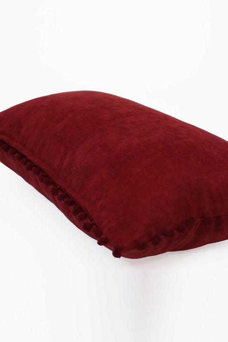 Boho Rectangle Polyester Decorative Throw Pillow Covers with Pom-poms 30 x 50 cm (12 x 20 inch) Rectangle Polyester Cushion Covers,K-110