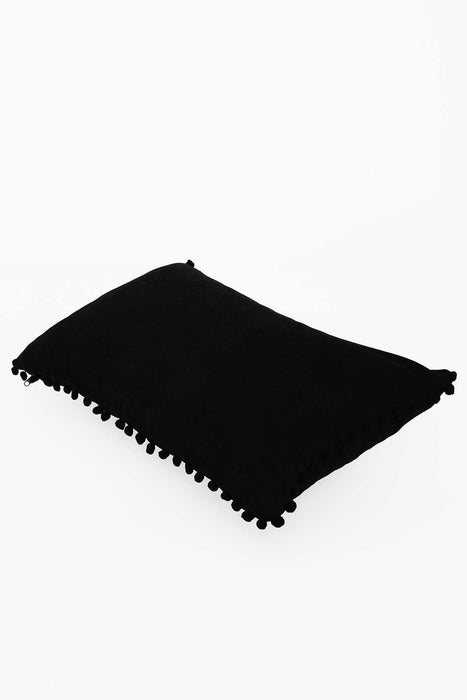 Boho Rectangle Polyester Decorative Throw Pillow Covers with Pom-poms 30 x 50 cm (12 x 20 inch) Rectangle Polyester Cushion Covers,K-110
