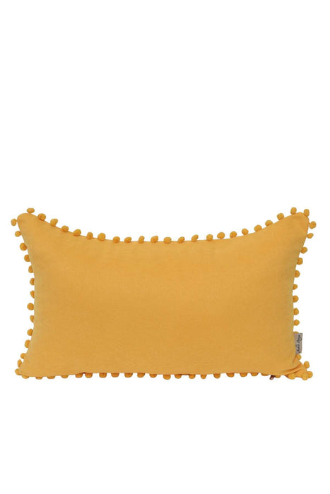 Boho Rectangle Polyester Decorative Throw Pillow Covers with Pom-poms 30 x 50 cm (12 x 20 inch) Rectangle Polyester Cushion Covers,K-110