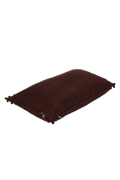 Boho Rectangle Polyester Decorative Throw Pillow Covers with Pom-poms 30 x 50 cm (12 x 20 inch) Rectangle Polyester Cushion Covers,K-110