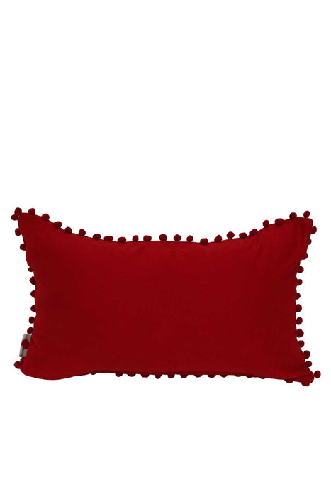 Boho Rectangle Polyester Decorative Throw Pillow Covers with Pom-poms 30 x 50 cm (12 x 20 inch) Rectangle Polyester Cushion Covers,K-110
