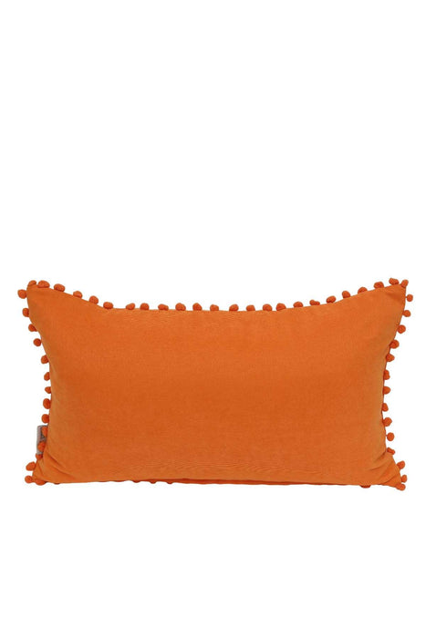 Boho Rectangle Polyester Decorative Throw Pillow Covers with Pom-poms 30 x 50 cm (12 x 20 inch) Rectangle Polyester Cushion Covers,K-110
