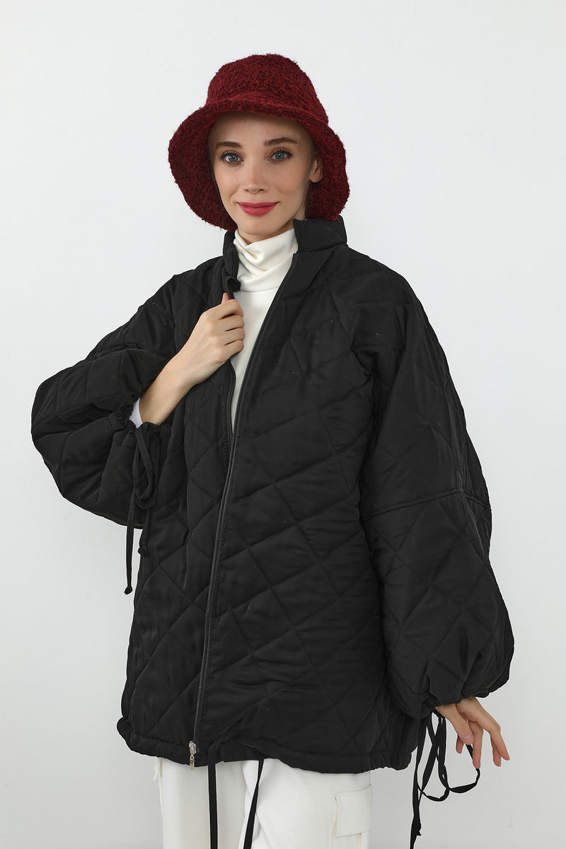 Bouclé Wool Winter Bucket Hat, Soft Textured Cozy Modest-Friendly Hat,B-99TK